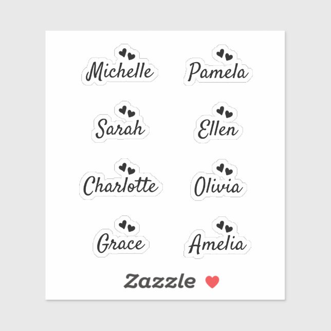Bridemaids Gift-box Custom-Cut Vinyl Sticker (Blatt)