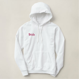 Briden bestickt mit Sherpa-beschichtetem Zip Hoodi Bestickter Hoodie