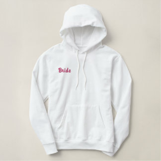 Briden bestickt mit Sherpa-beschichtetem Zip Hoodi Bestickter Hoodie