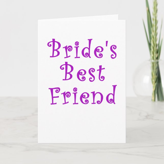 Brides Best Friend Karte (Vorderseite)