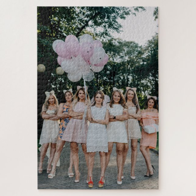 Bride's Besties Wedding Bridesmaids DIY Foto hinzu (Vertikal)