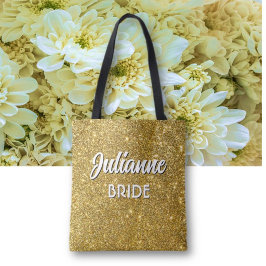 Bride's Bling! Custom cute Wedding party Tasche