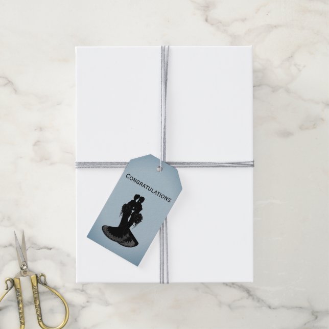 Brides Blue Wedding Geschenkanhänger (Mit Garn)