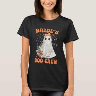 Bride's Boo Crew Bow Lace Ghost Halloween Bachelor T-Shirt
