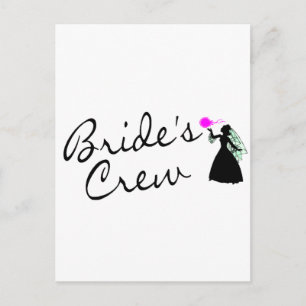 Brides Crew (Bride Blk) Postkarte