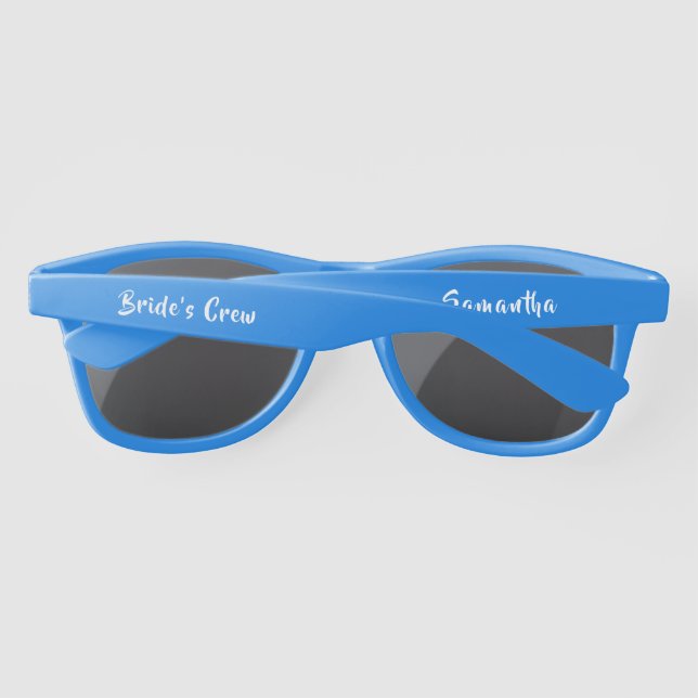 Brides Crew bridesmaid Typografie blaue Hochzeit (Rückseite)