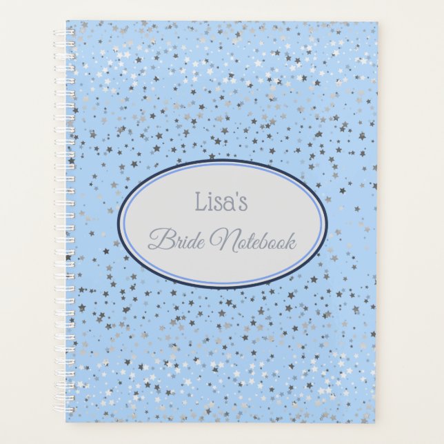 Brides Custom Wedding Planner Notebook-Aqua Blue Planer (Vorderseite)