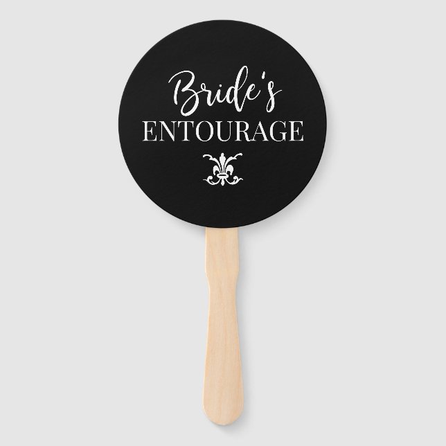 Bride's Entourage | Hochzeitsprogramm für Bridesma Fächer (Vorderseite)