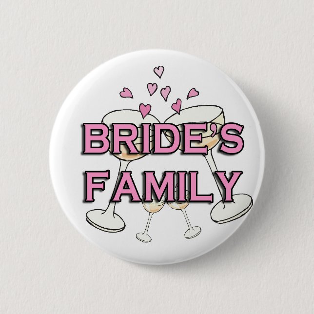 Brides Family Wedding ID Buttons (Vorderseite)