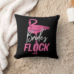 Bride's Flock, Flamingo Bridesmaid Brautparty Kissen