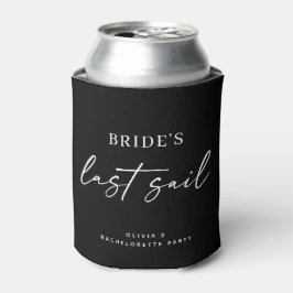 Brides Last Sail | Nautical Bachelorette Black Dosenkühler