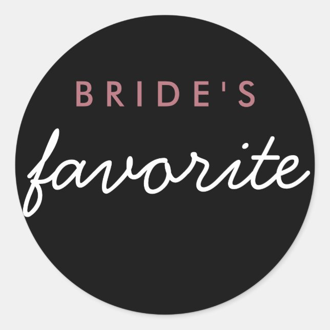 Brides Lieblingsticker Hochzeitsnacht Rose Gold Bl Runder Aufkleber (Vorderseite)
