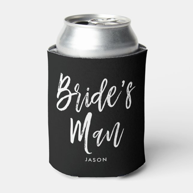 Bride's Man Script anpassbar Dosenkühler (Kanne Vorderseite)