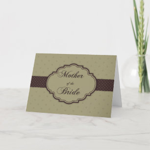 Brides Mutter Brown Polka Dot Karte