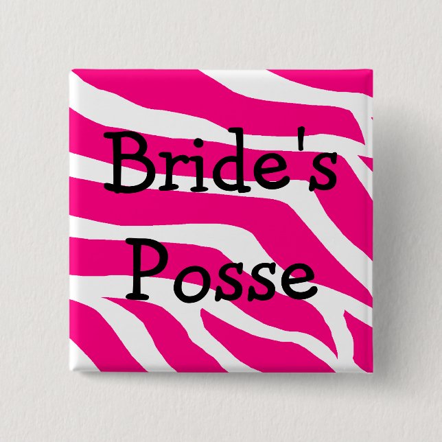 Brides Posse Bachelorette Party Bridesmaid Button (Vorderseite)