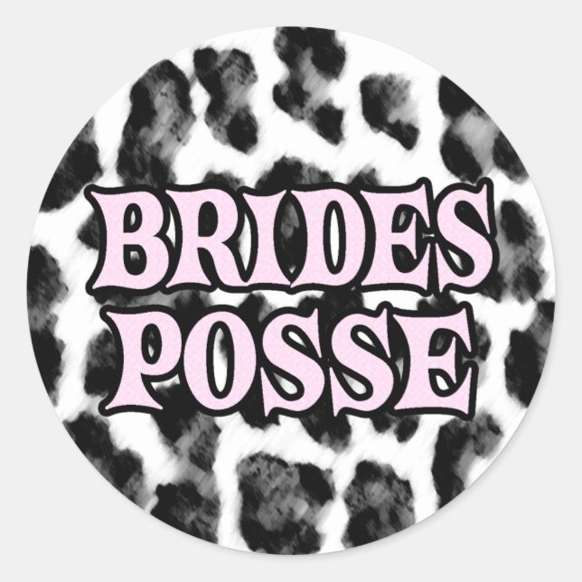 Brides Posse Runder Aufkleber (Vorderseite)