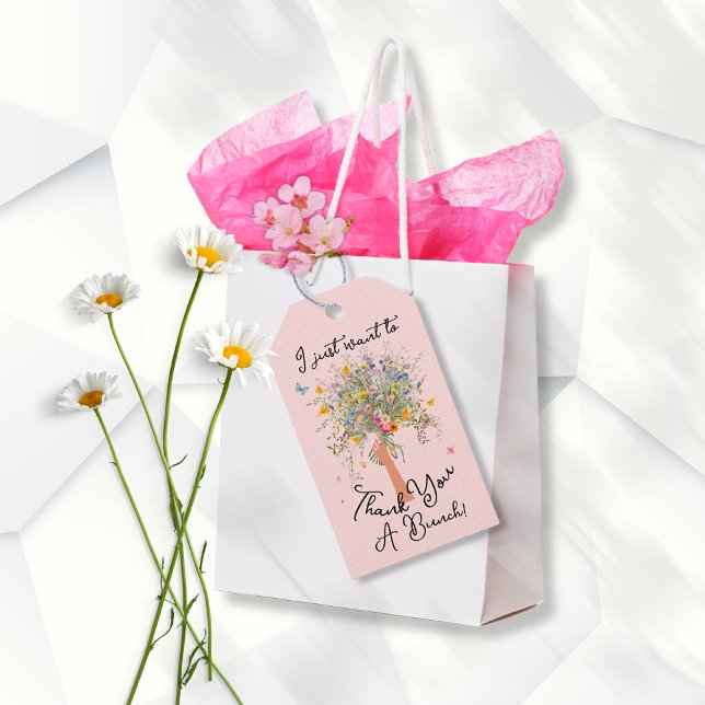 Brides riesiges Wildblume Bouquet Brautparty Geschenkanhänger (Von Creator hochgeladen)