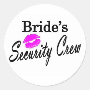 Brides Security Crew Runder Aufkleber