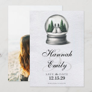 Brides Snow Globe Save The Date