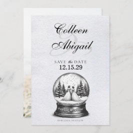 Brides Snow Globe Save The Date