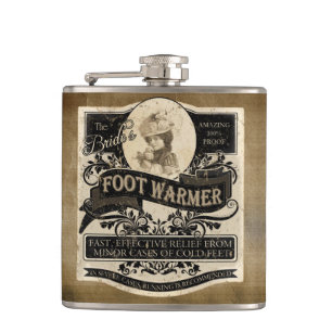 Bride's Vintag Foot Warmer Flachmann