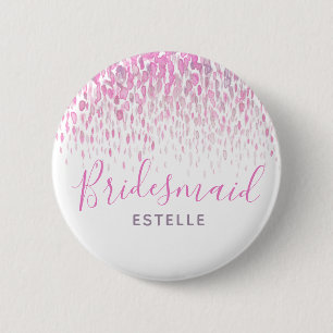 Bridesmaid abstrakte Kunst Hochzeitsknöpfe Button