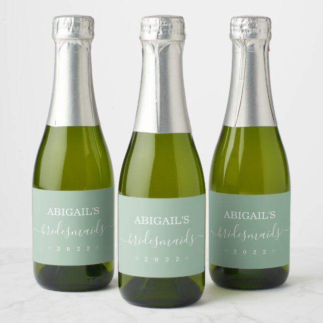 Bridesmaid Bachelorette Brautparty Sage Green (Flaschen)