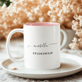 Bridesmaid-Bachelorette Zweifarbige Tasse