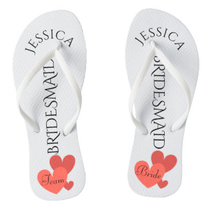 Bridesmaid Beach Wedding Team Bride Flip Flops