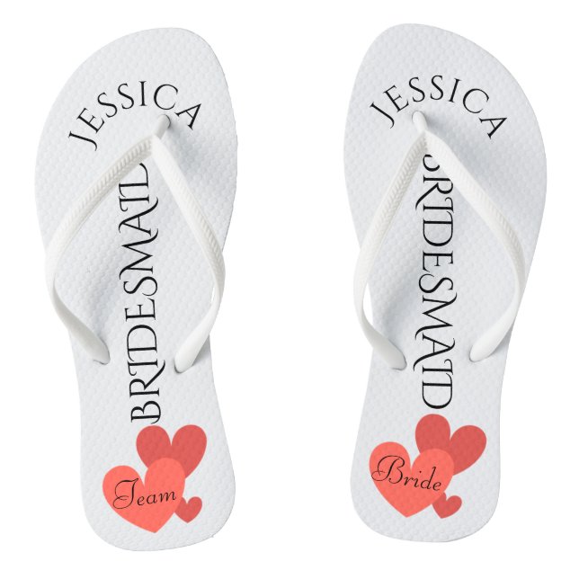 Bridesmaid Beach Wedding | Team Bride Flip Flops (Fußbett)