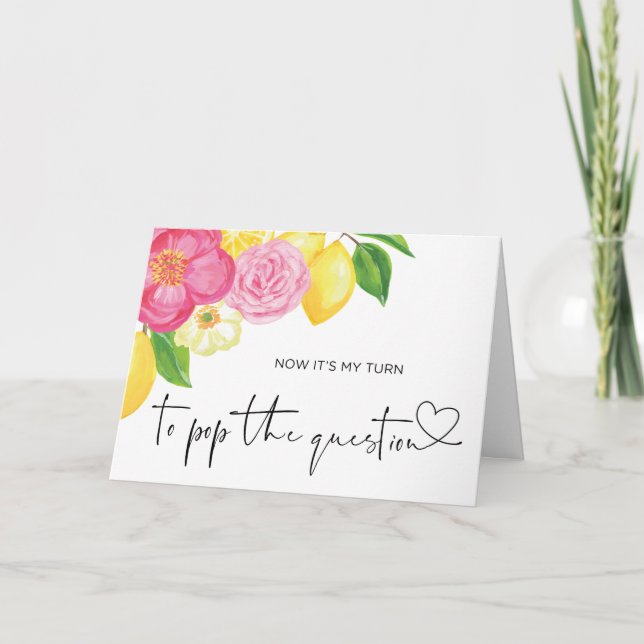Bridesmaid beantragt Pop des Fragevorschlags Karte (Vorderseite)