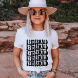 Bridesmaid Black Customized Matching Brautparty T-Shirt<br><div class="desc">Suchen Sie das passende Outfit für den Junggeselinnen-Abschied? Will du, Dinge ein wenig zu mischen und ein lustiges Thema Party zu haben? Dann schauen Sie sich nur unsere personalisierten schwarzen Bräuner-T - Shirt an! Unsere Shirts sind perfekt auf das Brautparty abgestimmt, sodass jeder gut aussehen wird und dabei viel Spaß...</div>