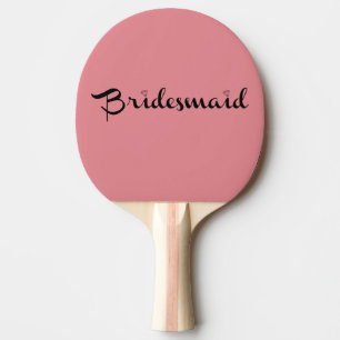 Bridesmaid Black on Pink Tischtennis Schläger