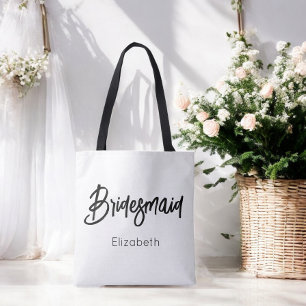 Bridesmaid Black White Wedding  Tasche