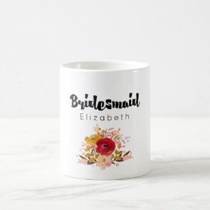 Bridesmaid - Blumenwasser-Bouquet Wedding Kaffeetasse