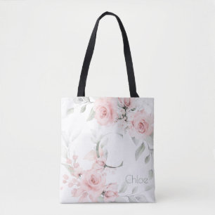 Bridesmaid Blush Pink Rose Monogram Letter C Tasche
