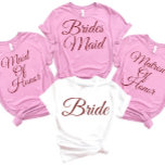 Bridesmaid Brautparty Bachelorette Trauzeugin T-Shirt<br><div class="desc">Shirts,  die überbrückt wurden,  T - Shirt,  Brautparty,  Shirt der Trauzeugin,  Shirt des Junggeselinnen-Abschieds, </div>