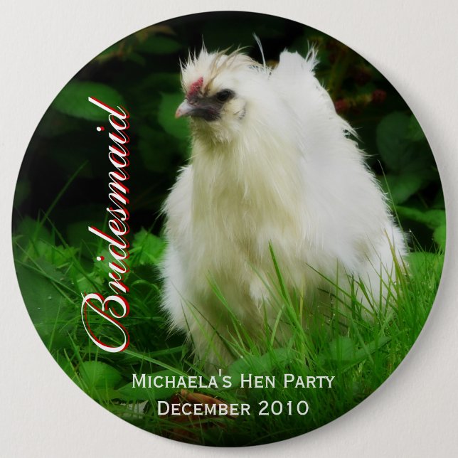 Bridesmaid bridal Hen Night Bachelorette Party Button (Vorderseite)