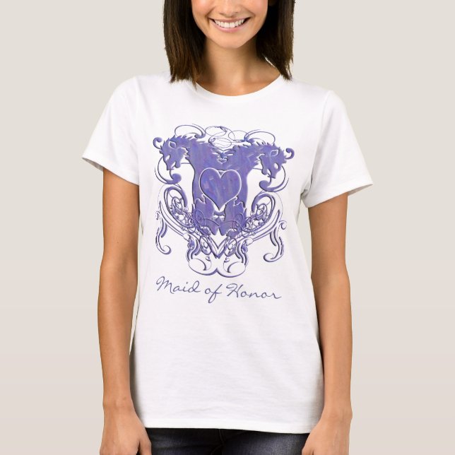 Bridesmaid Brides Vintag Lion Renaissance Wedding T-Shirt (Vorderseite)