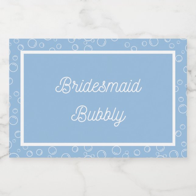 Bridesmaid Bubbly Mini Sparkling Weinkeller (Einzelnes Label)