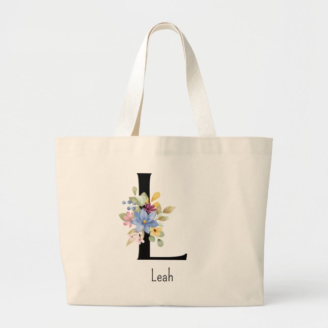 Bridesmaid Cadeau Fleur sauvage Alphabet L Sac fou (Devant)