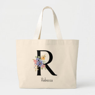 Bridesmaid Cadeau Wild Flower Alphabet R Sac fourr