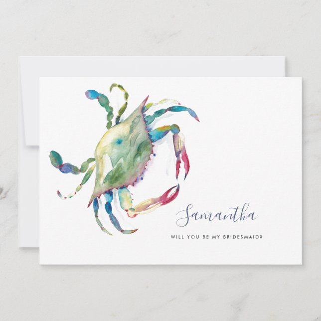 Bridesmaid Cards an der Küste Feiertagskarte (Vorderseite)