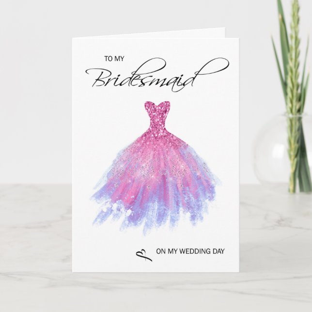 Bridesmaid Carte de remerciements (Devant)