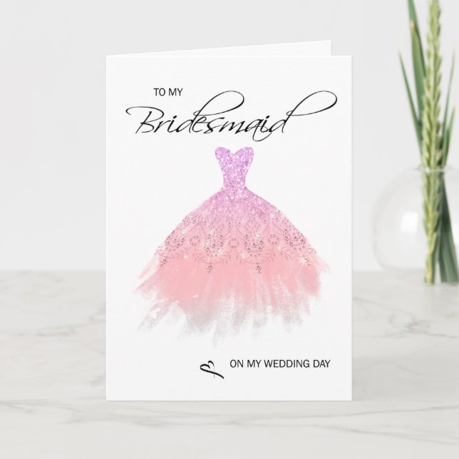 Bridesmaid Carte de remerciements (Devant)