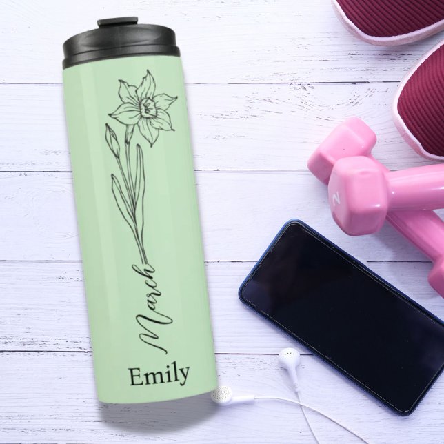 Bridesmaid Daffodil März Birth Month Blume Thermosbecher (Bridesmaid Daffodil March Birth Month Flower Thermal Tumbler)