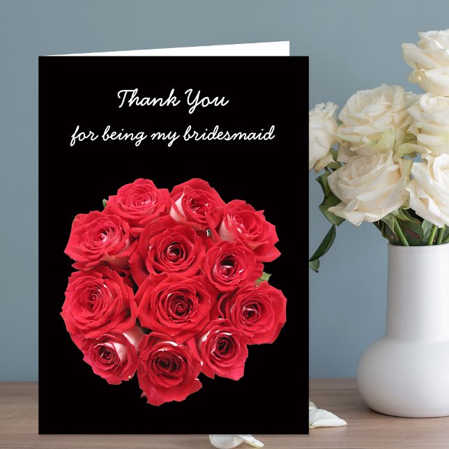 Bridesmaid Danke-Card — Bridal-Rose Dankeskarte (Von Creator hochgeladen)