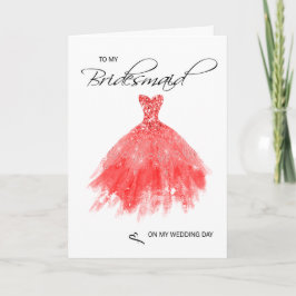 Bridesmaid Dankeschön Karte