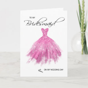 Bridesmaid Dankeschön Karte