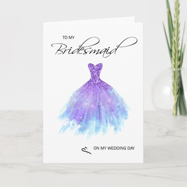 Bridesmaid Dankeschön Karte (Vorderseite)